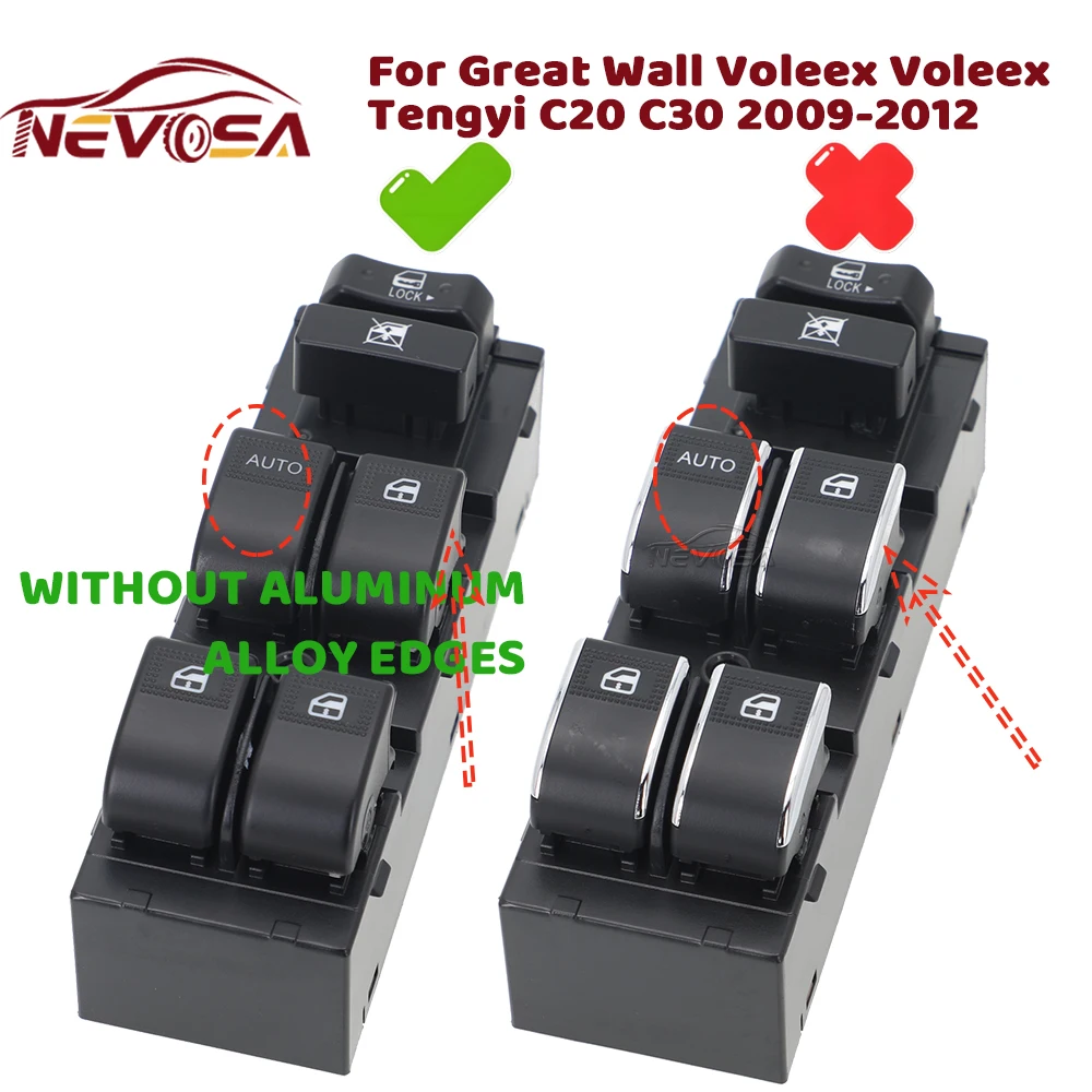 Power Window Switch Button For Great Wall Voleex C20 Voleex C30 Tengyi C20 2009-2012 3746300XG08XA 3746300-G08 1 AUTO