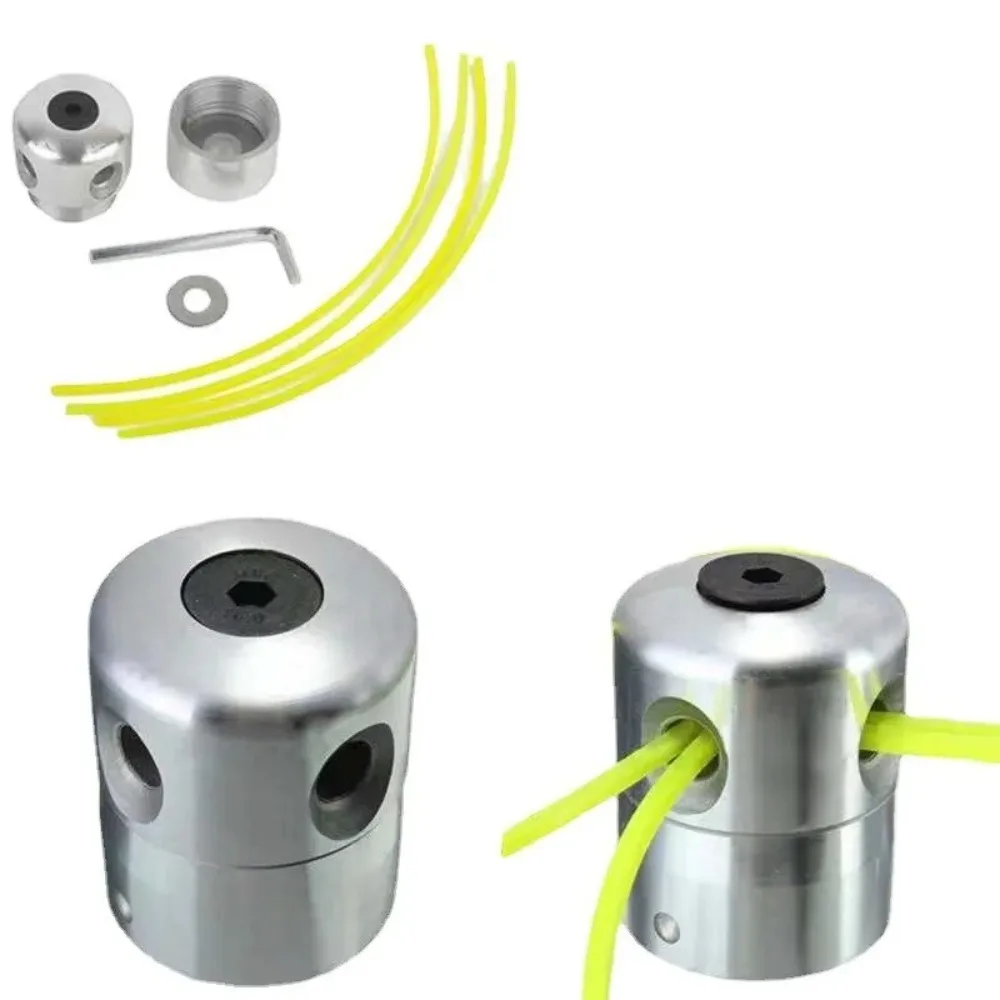 

Универсальная алюминиевая головка для обрезки газона с 4-проволочной щеткой для резки резьбы, нейлоновая проволочная головка для резки газона, резка травы, обрезка травы