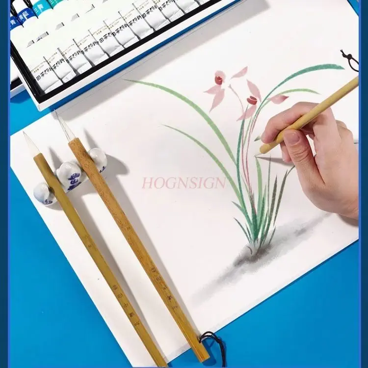 

Пигменты для китайской живописи для учащихся начальной школы, набор китайской живописи для начинающих, набор для рисования гунби для начинающих