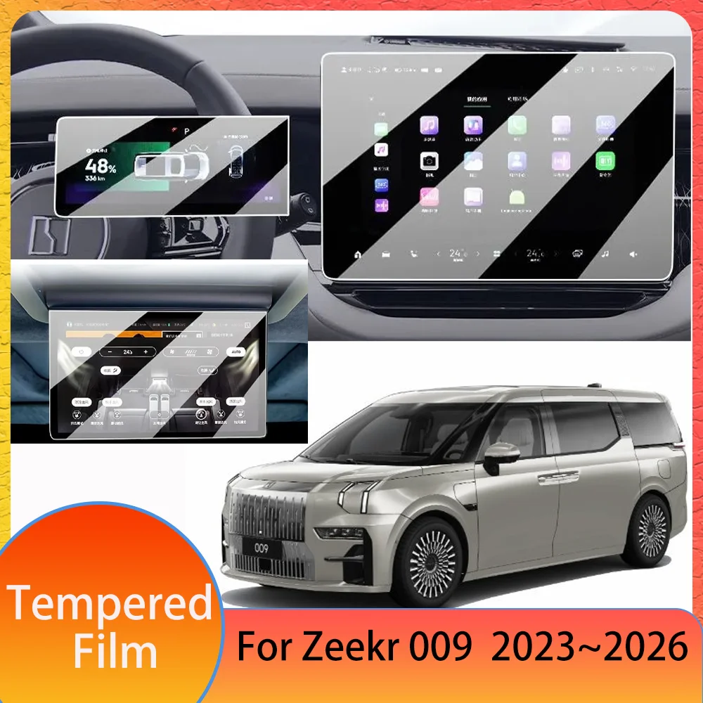 

Для Zeekr 009 2023 2024 2025 2026 автомобильный прибор навигация задний телевизор защитная закаленная пленка взрывозащищенные аксессуары для интерьера