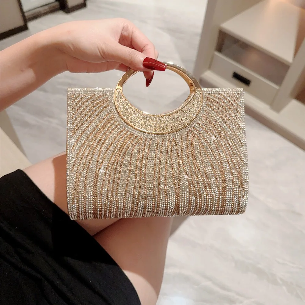 

Женская вечерняя сумочка-клатч с блестками и плиссировкой, элегантная блестящая сумка для свадебных торжеств, легкая маленькая сумочка для фестивалей