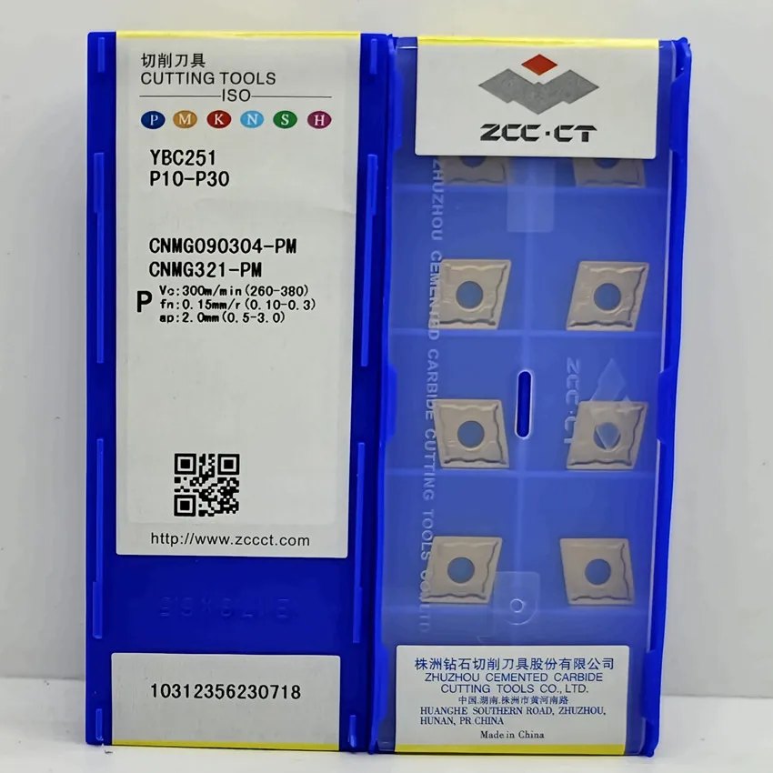 ZCC.CT CNMG090304-PM YBC251/CNMG090308-PM YBC251 CNMG321 CNMG322 CNC carbide inserts For Steel P10-P30 10pcs/box