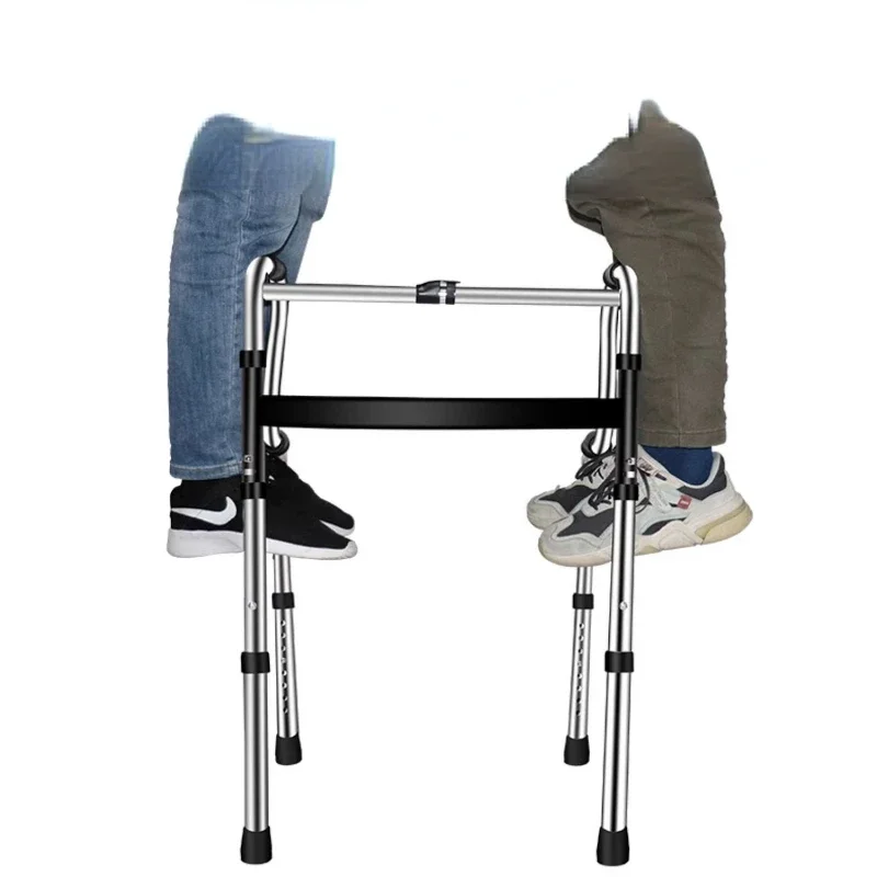Rehabilitation Training Walker NonSlip FourLegged PushandSit Shopping Cart for Elderly Mobility Training Convenient Walking Aid