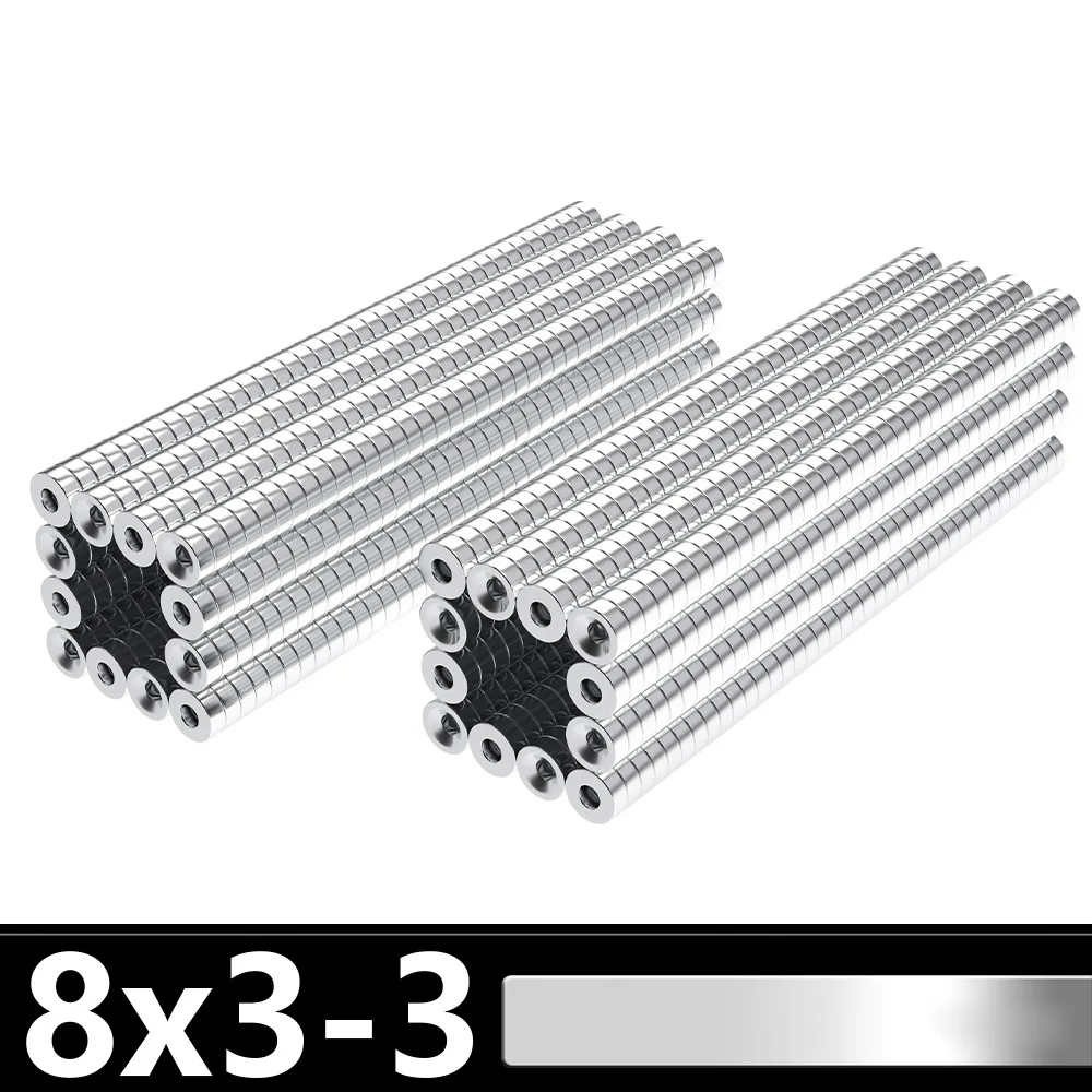 

8x3-3mm With Holes iman Refrigerator Magnets DIY Office Whiteboard Workshop