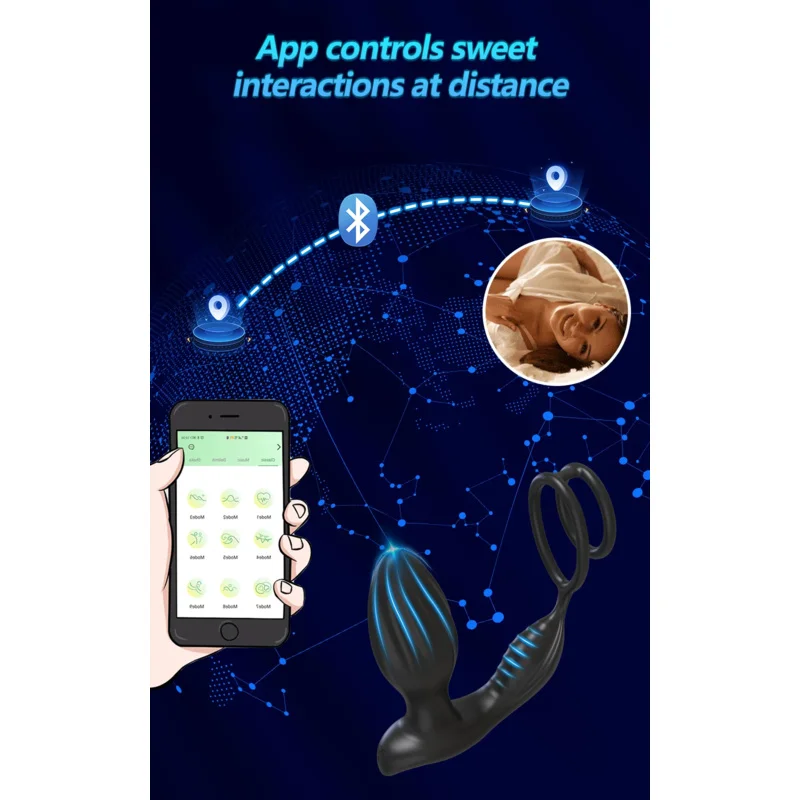 لعبة المكونات دوران الجنس بعقب تهتز العجان °   الرجال APP البروستاتا سوينغ 360 مدلك الأزواج مثلي الجنس الشرج