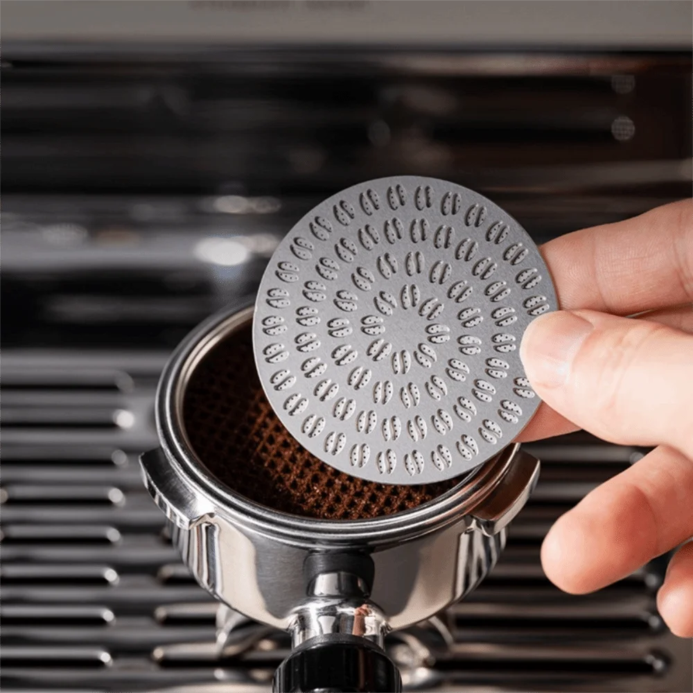 51/53/58 MM Double Layer Coffee Filter Screen Stainless Steel Fine Mesh Coffee Powder Sieve Heat Resistant Reusable