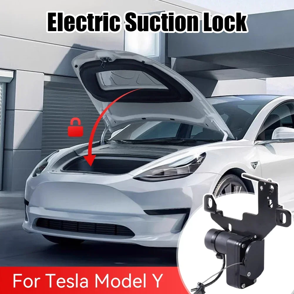 For Tesla Model Y Car Frunk Soft Closing Lock Front Trunk Auto Close Electric Cover Automatic Lock Closer 2021 2022 2023 2024