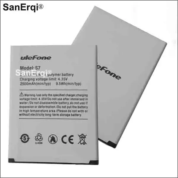 10pcs battery For Ulefone S7 battery 2500mAh battery 5.0inch Long standby time Battery For ulefone