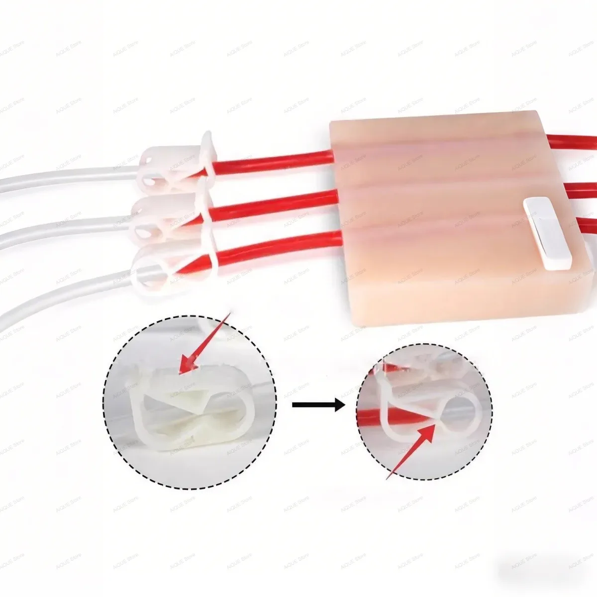 JUSTLANG 1pc Venipuncture Injection Practice Pad Simulation Human Skin Tear Resistant Portable For Students Nurses Suture
