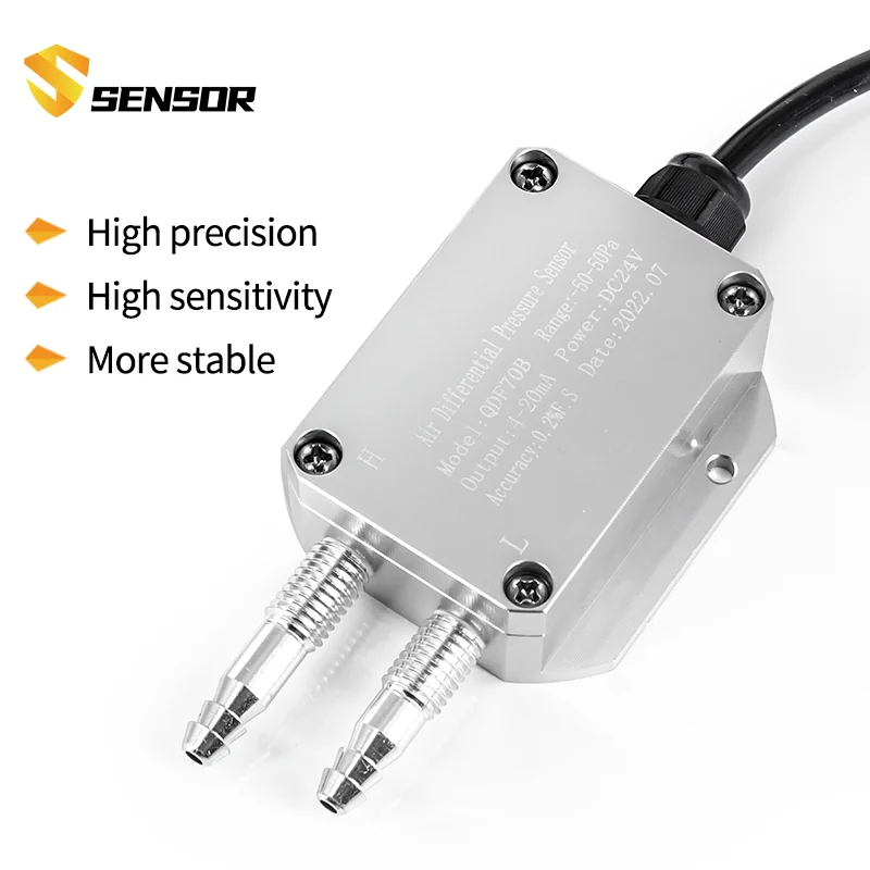 Differential Air Pressure Sensor 4-20mA 0-10V RS485 Differential Pressure Transducer 0-30Kpa Differential Pressure Transmitter