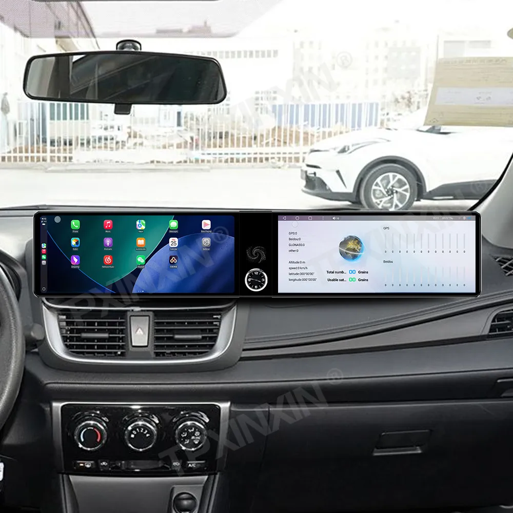 Android 13 Auto For Toyota Yaris 2017-2021 Dual Screen Stereo Multimedia GPS Navi Car Radio 24.6