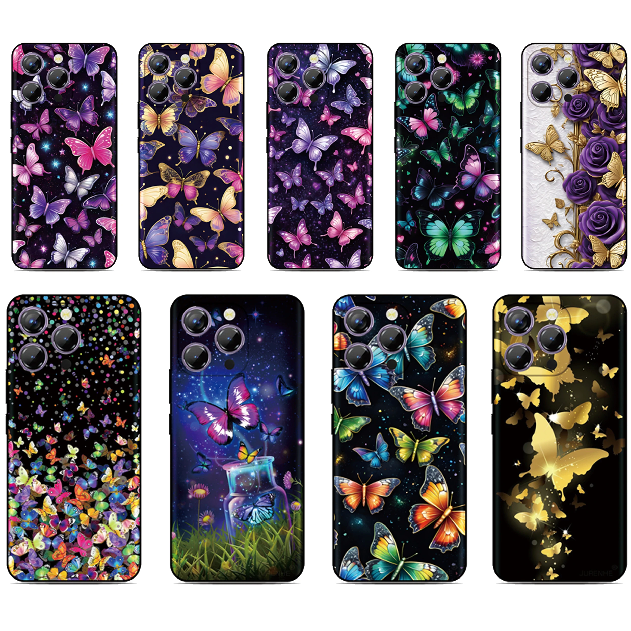 Butterfly Girl Back Cover For UMIDIGI A15 A15C A9 C1 G2 G1 A11s A11 A13 Pro Max A3s F3 SE Bison X10 X10s X20 GT GT2 Phone Case