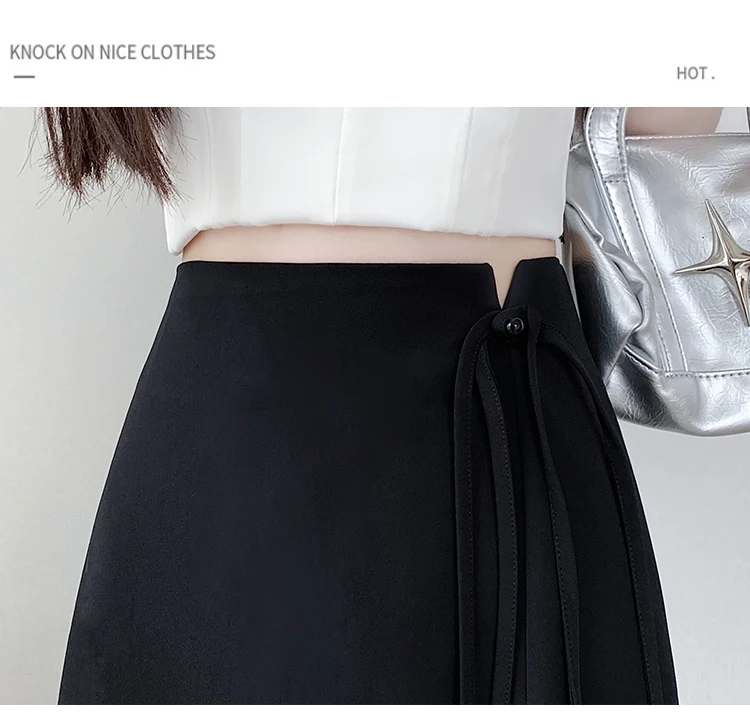 تنورة نسائية صغيرة عالية الخصر صيفية شبكية على شكل حرف A تنانير طويلة