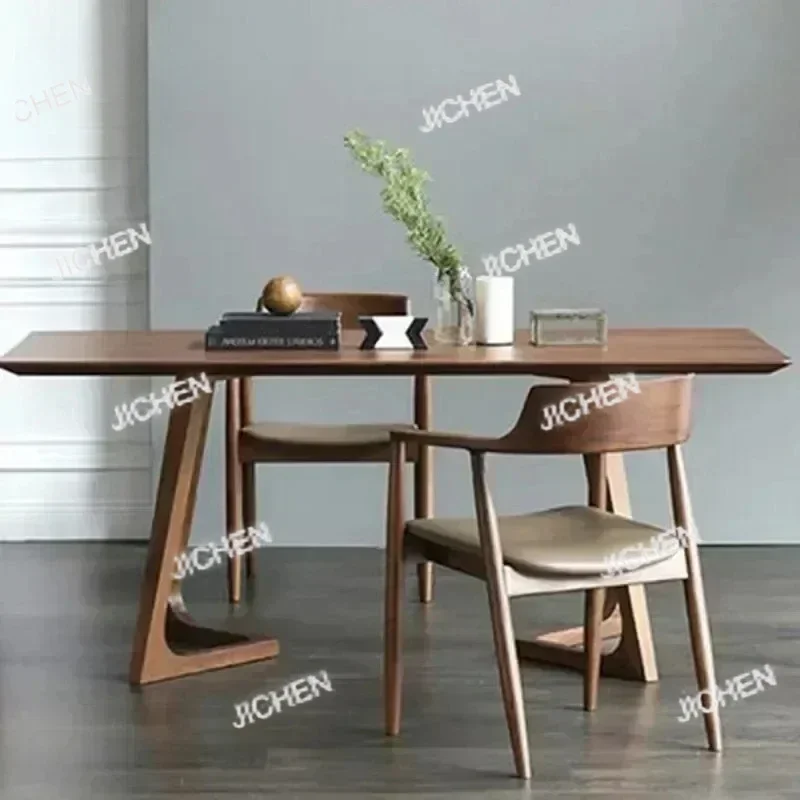 

HS Роскошные подставки Обеденный стол Деревянный дизайн Скандинавский современный обеденный стол для гостиной Водонепроницаемая мебель для столовой Mesas De Jantar