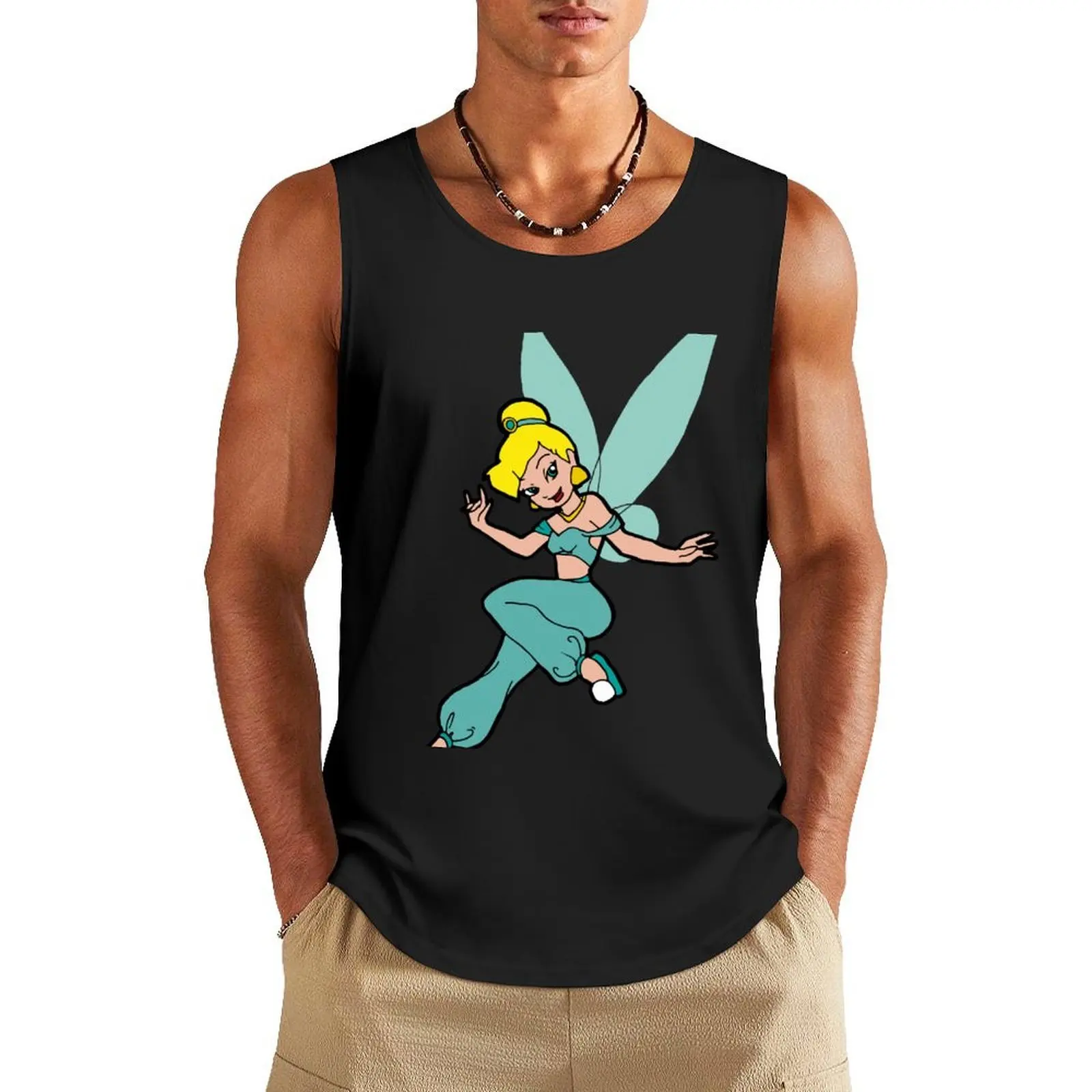 

Tinkerasmine Tank Top t-shirt for man Vest Bodybuilding shirt