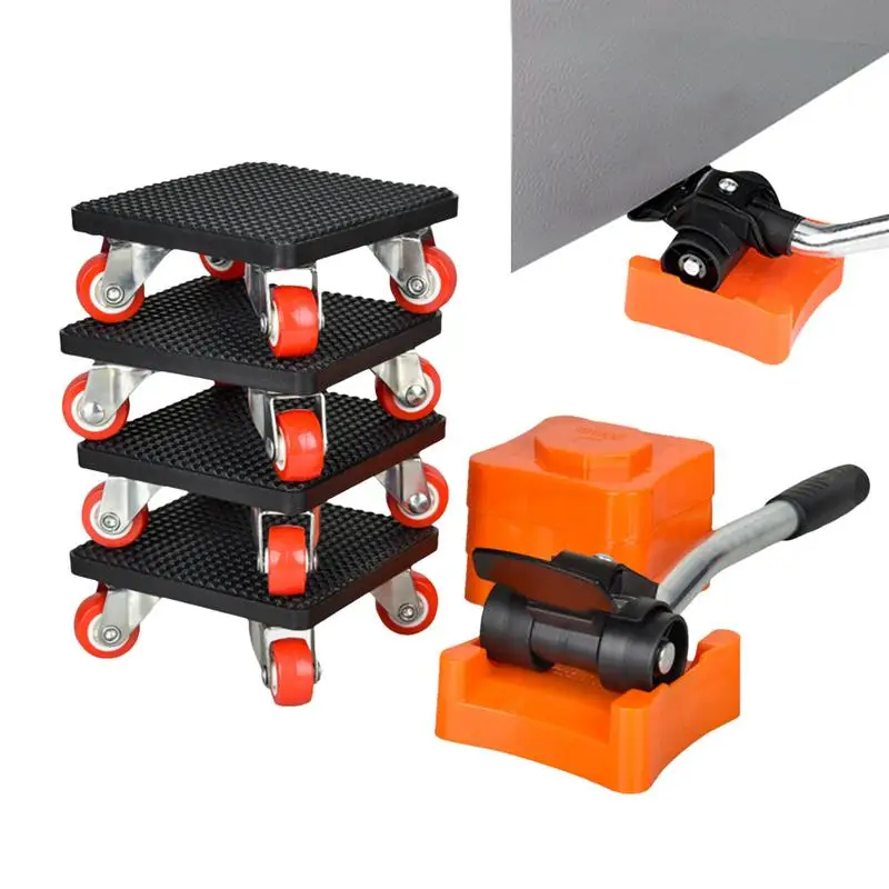 

Heavy Furniture Lifter Portable 4 Wheels Furniture Dollies 500Kg Load Capacity Furniture Moving Tool Set 360 Rotation for Moving