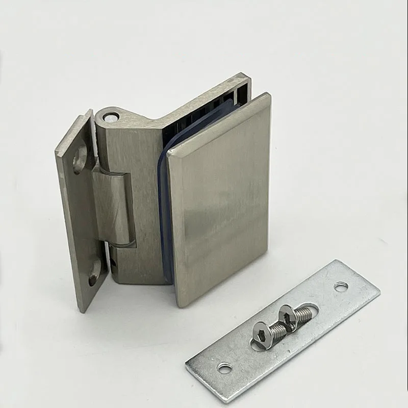 

Zinc alloy brushed flat glass hinge