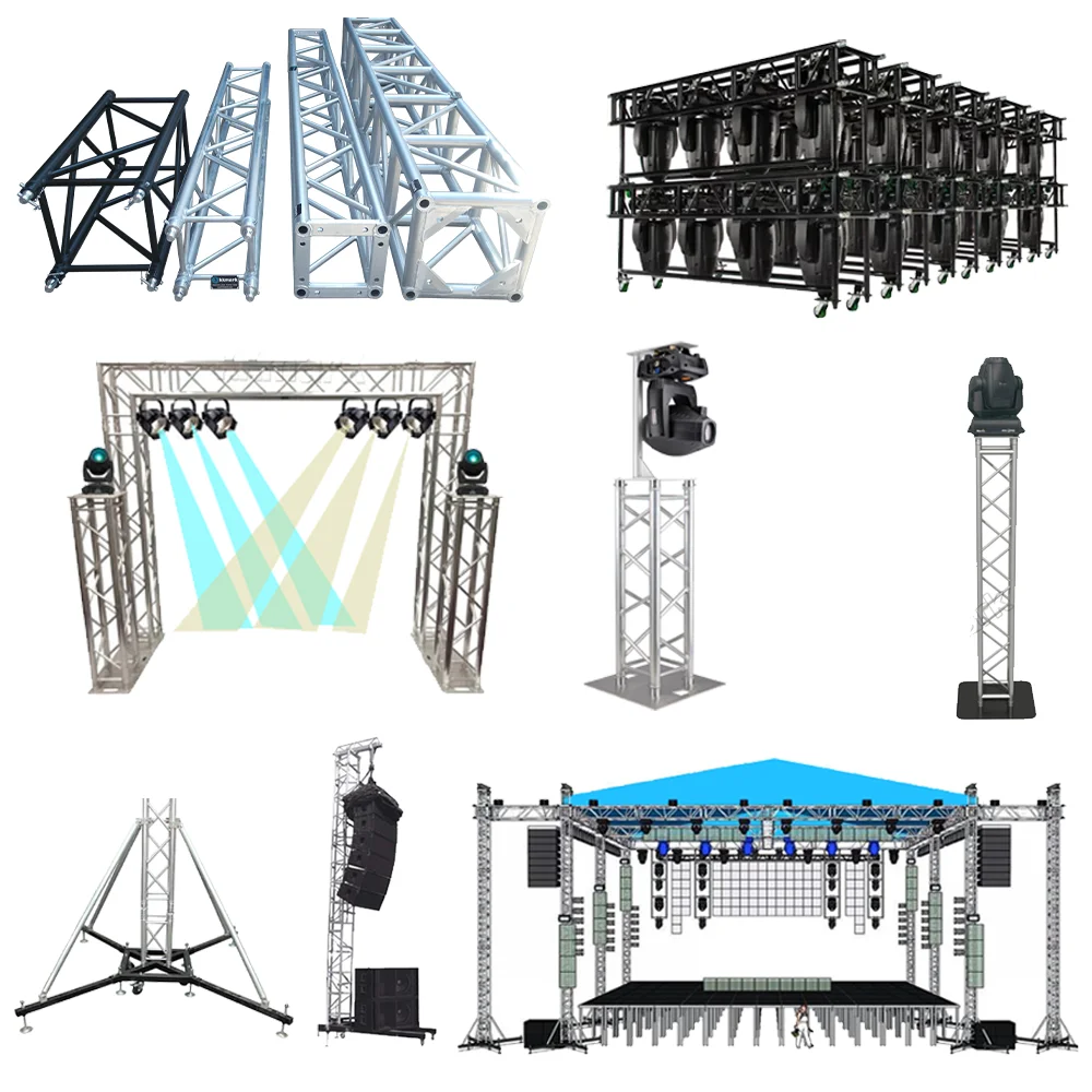 Custom Free Design Stage Lighting Aluminum  Square Box Truss Roof Truss System for Concert and Outdoor Events