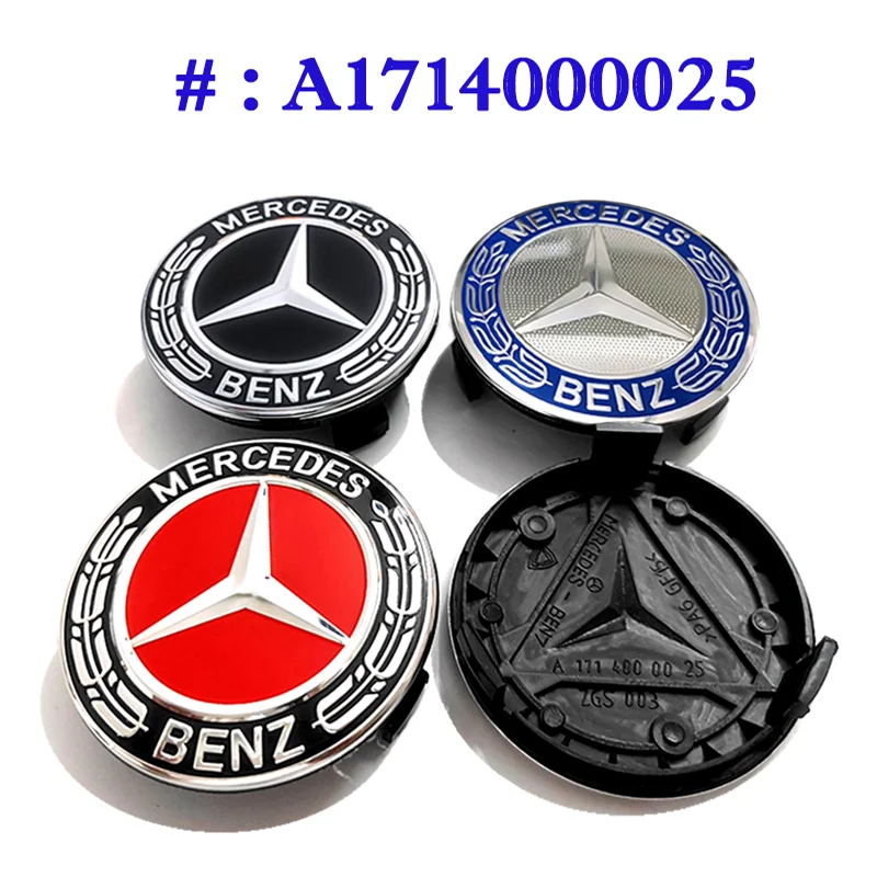 4pcs 75mm 3 pins A1714000025 Wheel Center Hub Caps Emblem For Mercedes Benz Car Rims Cover Hubcaps Badge Logo Auto Accessories