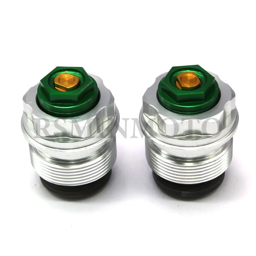 Motorcycle Front Shock Absorber Fork Cover Cap Preload Adjusters Bolts Screw For Kawasaki KLX230 KLX230R 2020-2023 Dirt Bike