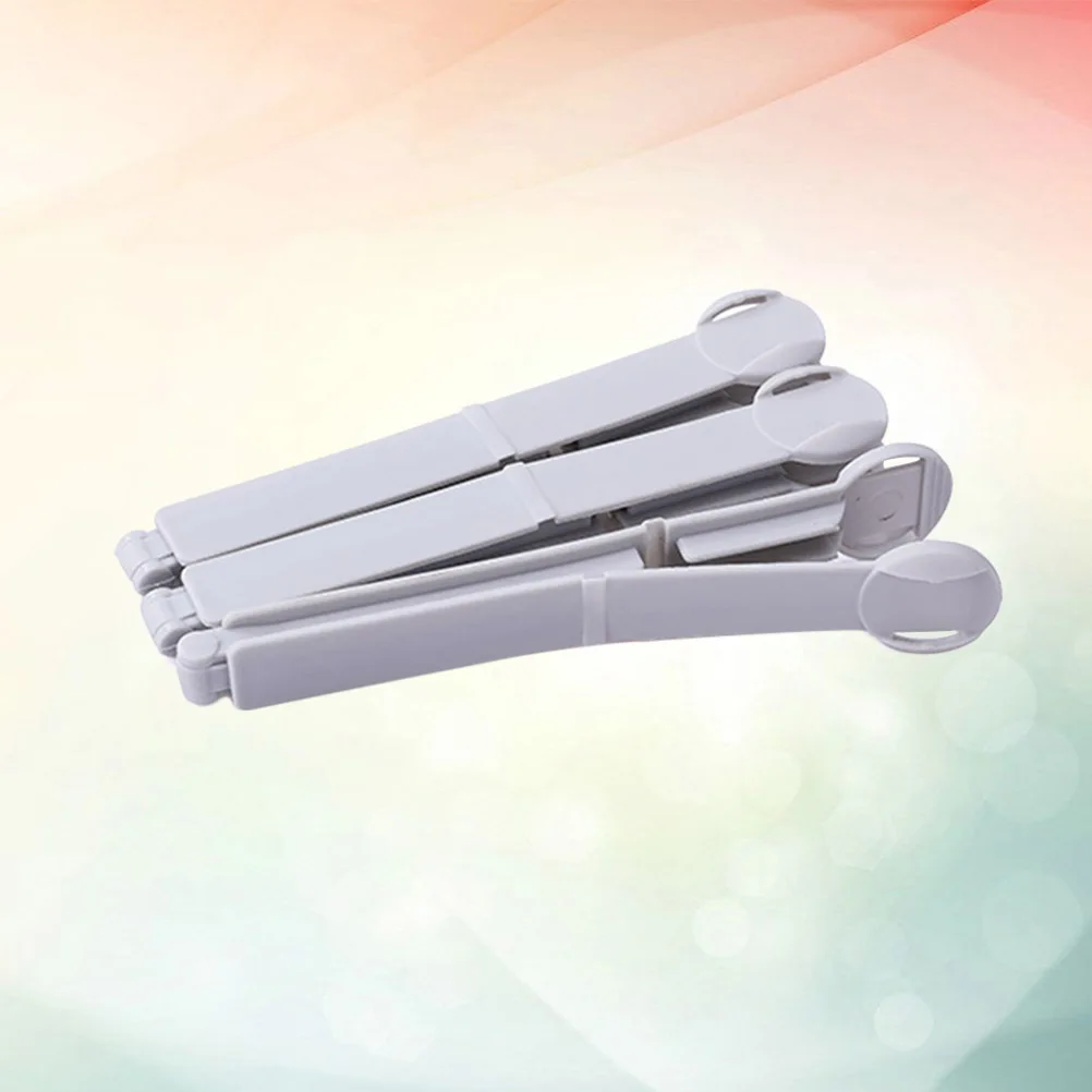 

5pcs Plastic Food Bag Clips Snacks Sealing Clip Fresh-Keeping Clamp Sealer for Kitchen Home Dormitory (Grey)