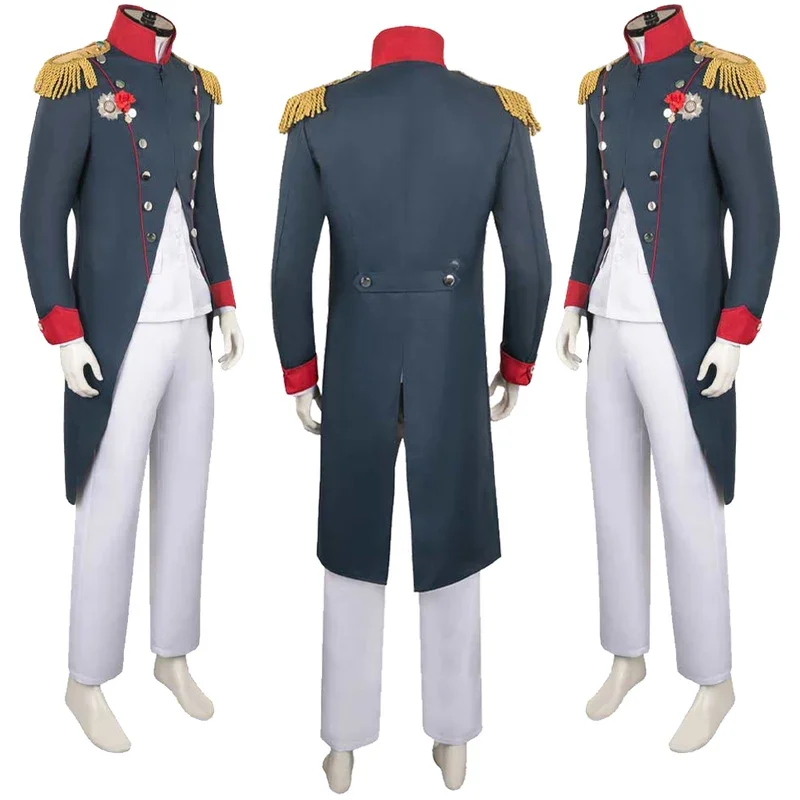 Napoleon Cosplay Fantasia Hat Outfit 2023 Movie Napoleon Costume Medieval Military Uniform Men Halloween Carnival Party Clothes