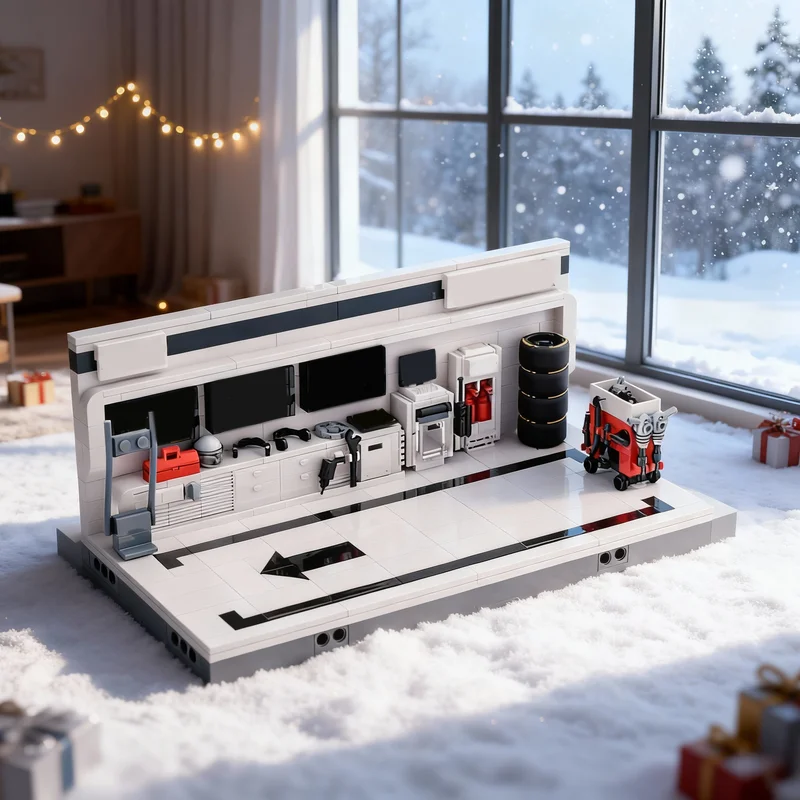 

344pcs MOC City Construction APX GP Pit House Show Base Model Building Toy Blocks Creative Idea Education Christmas Gift Brick