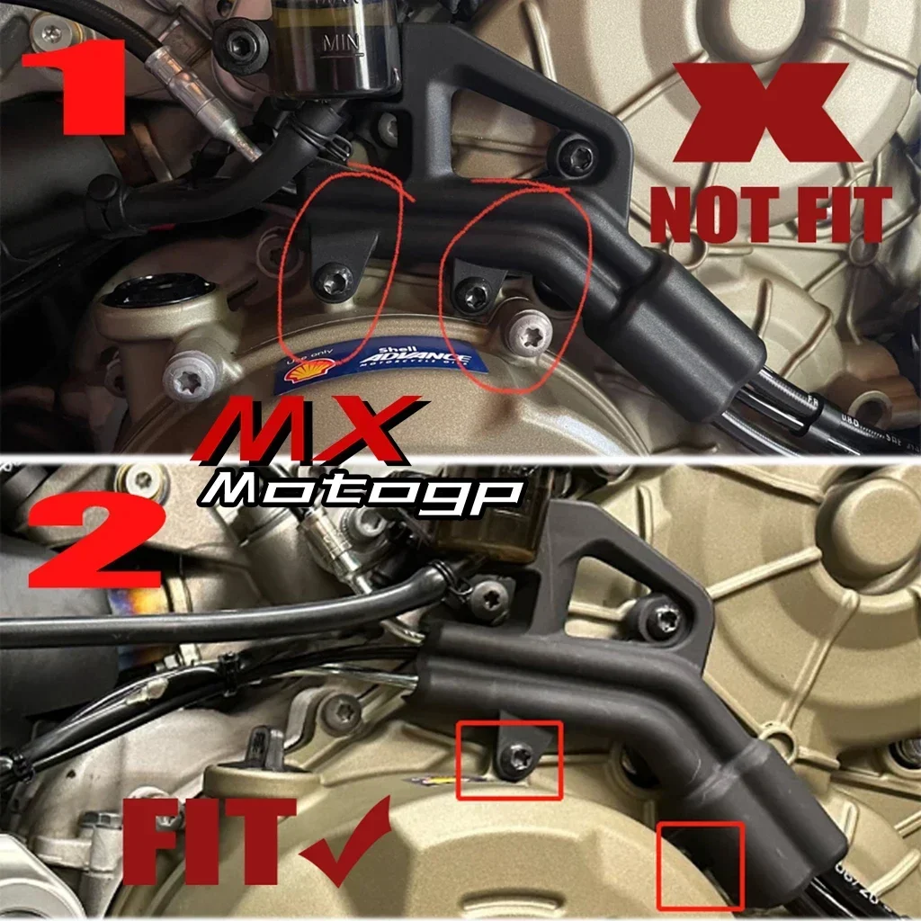 Carbon Fiber Motorcycle Brake Cable Holder Guard For DUCATI Streetfighter V4 V4S 2020 2021 2022 Fuel Oil Line Cover Protector - Image 2