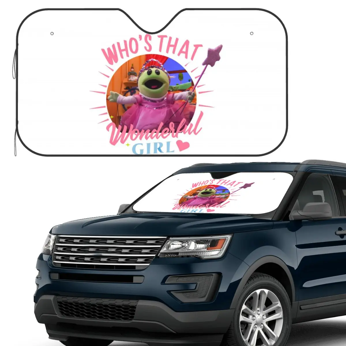 

Nanalan Who's That Wonderful Girl Sunshade Windscreen Car Front Windshield Window Sun Visor Accessories Covers