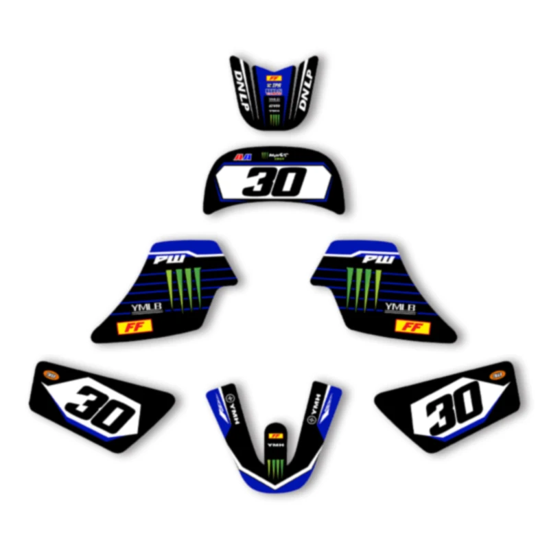 

SPACE Custom Motorcycle Graphics Background Decal for YAMAHA PW50 Stickers Kits Number Name Background Custom