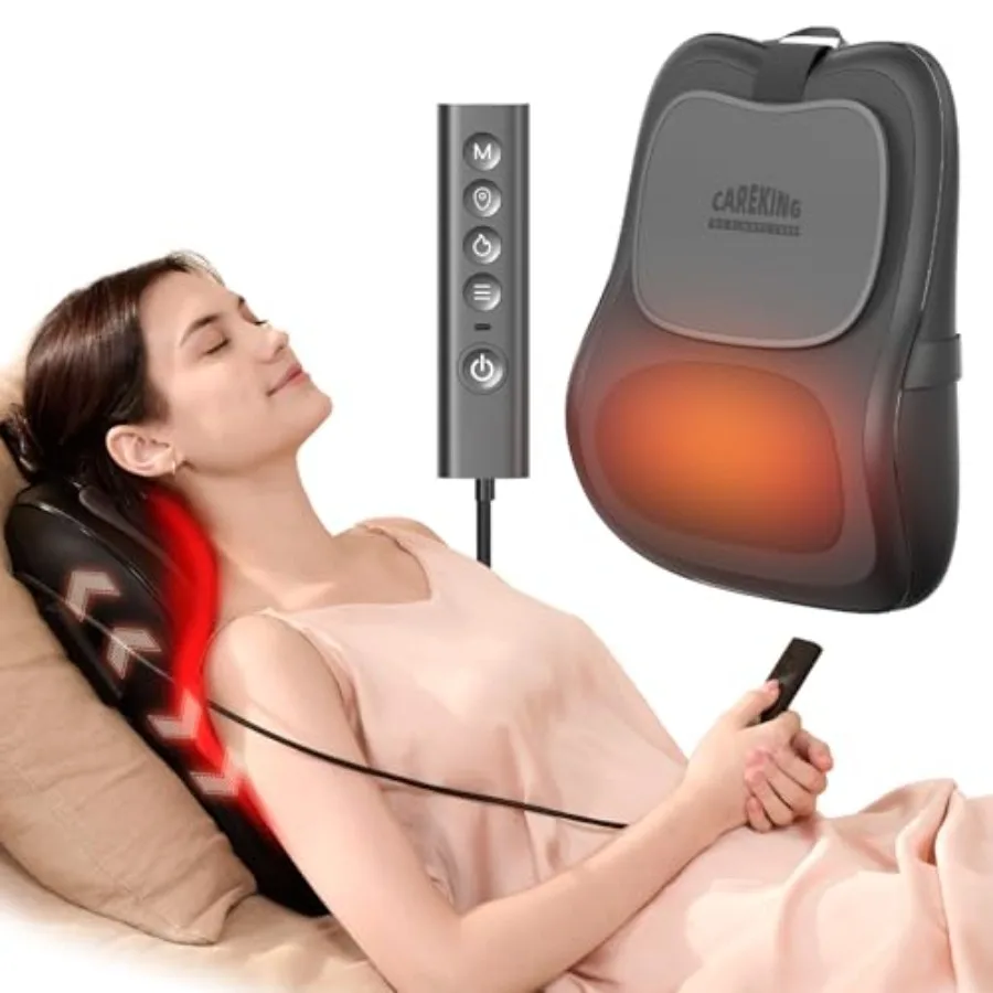 

Back Massager with Heat 3D Massage Pillow for Back Neck Shoulder Leg Shiatsu Pain Relief Up Down Lower Back Massage Gifts for W