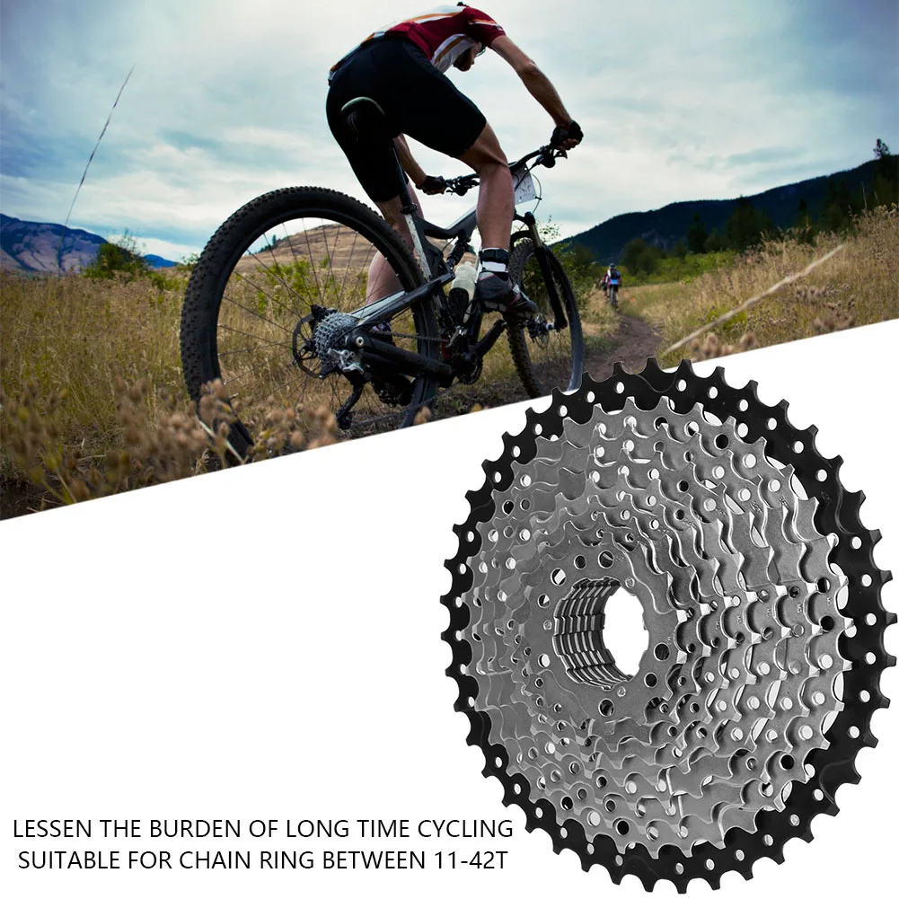 

11-42T Freewheel Cassette Freewheel Sprocket 10 Speed 11-42T Mountain Race Bike Replacement Part Accessory Cassette Freewheel