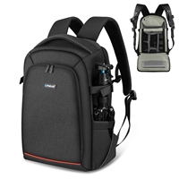 PULUZ Outdoor Dual Shoulders Backpack Handheld PTZ Stabilizer Camera Bag with Rain Cover for Digital Camera DJI Ronin-SC/Ronin-S