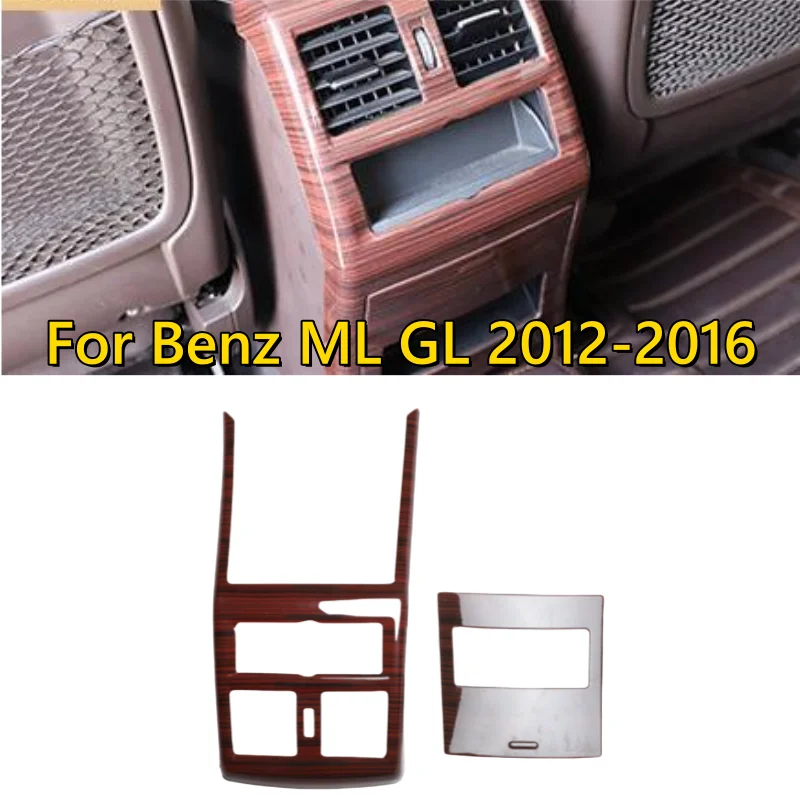 

2 шт., накладка на заднее вентиляционное отверстие переменного тока под дерево для Benz ML GL 2012-2016