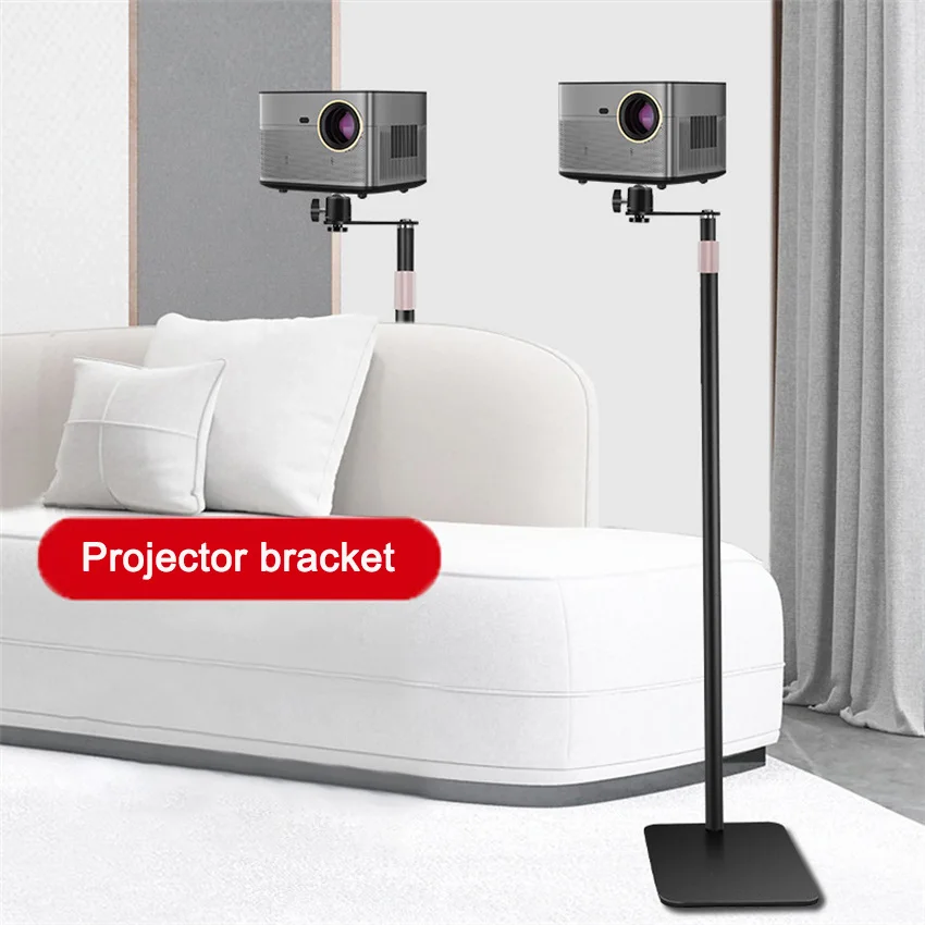 Podłogowy stojak na projektor o długości 120 cm, regulowany pod wieloma kątami 360 °   Obrotowy uchwyt projektora do filmowego projektora wideo