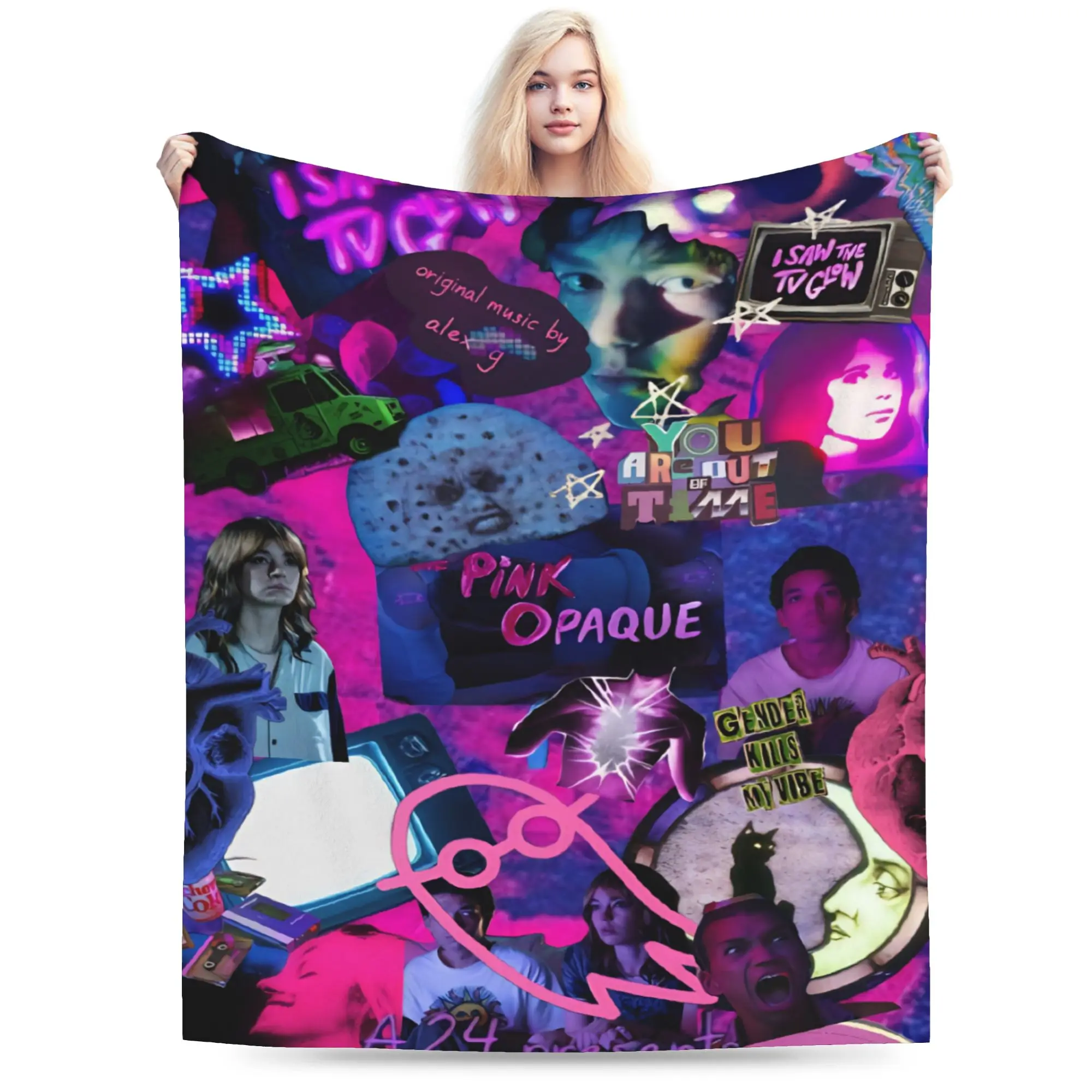 I Saw The TV Glow  Blankets Coral Fleece Plush  Cozy Ultra-Soft Throw Blankets for Bed Quilt