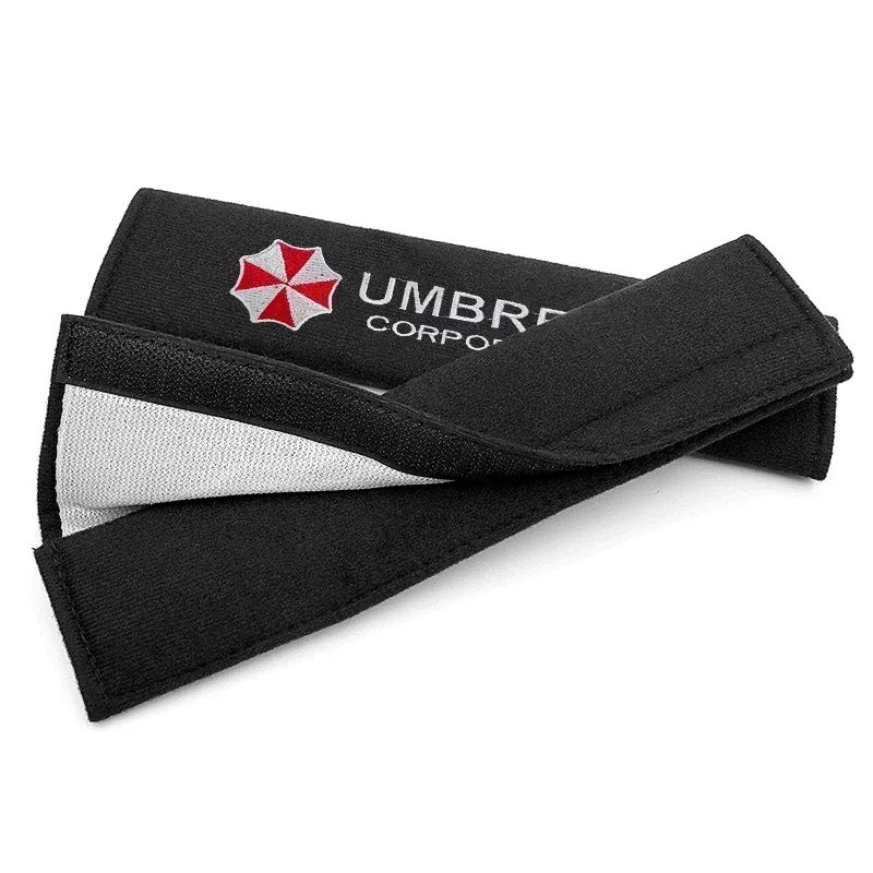 Car Seat Belt Cover Shoulder Protector Pad For Umbrella Corporation All Models Etc Logo Car Badge Decoration Dacal Style