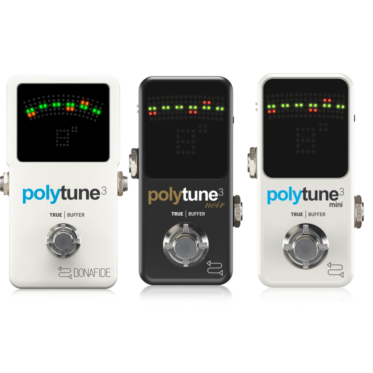 TC-Eletronic Polytune 3 / Polytune 3 Noir / Polytune 3 Mini Ultra-Compact Polyphonic Tuner Tiny Polyphonic Tuner