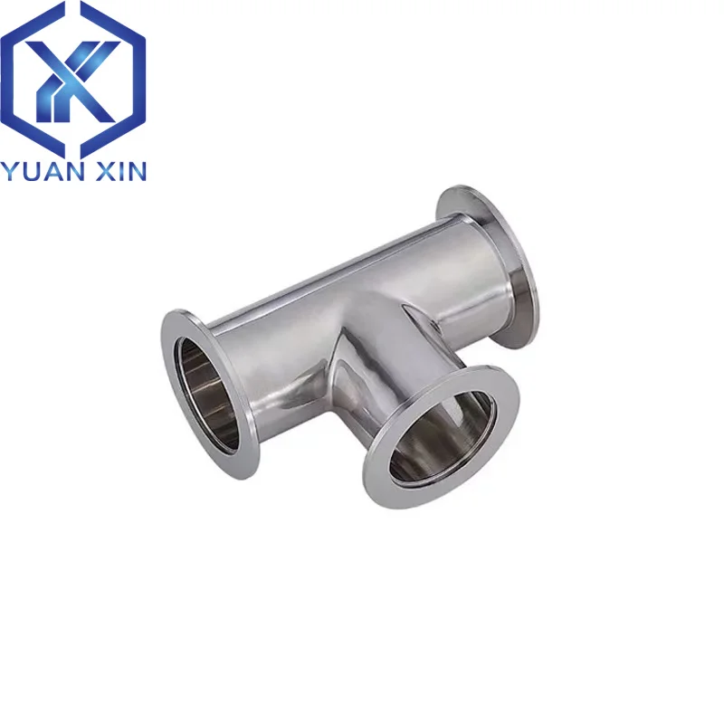ISO-KF Vacuum Tee KF16 KF25 KF40 KF50 Equal Diameter Tee Helium Leak Detection NW25 304/316L stainless steel SS304