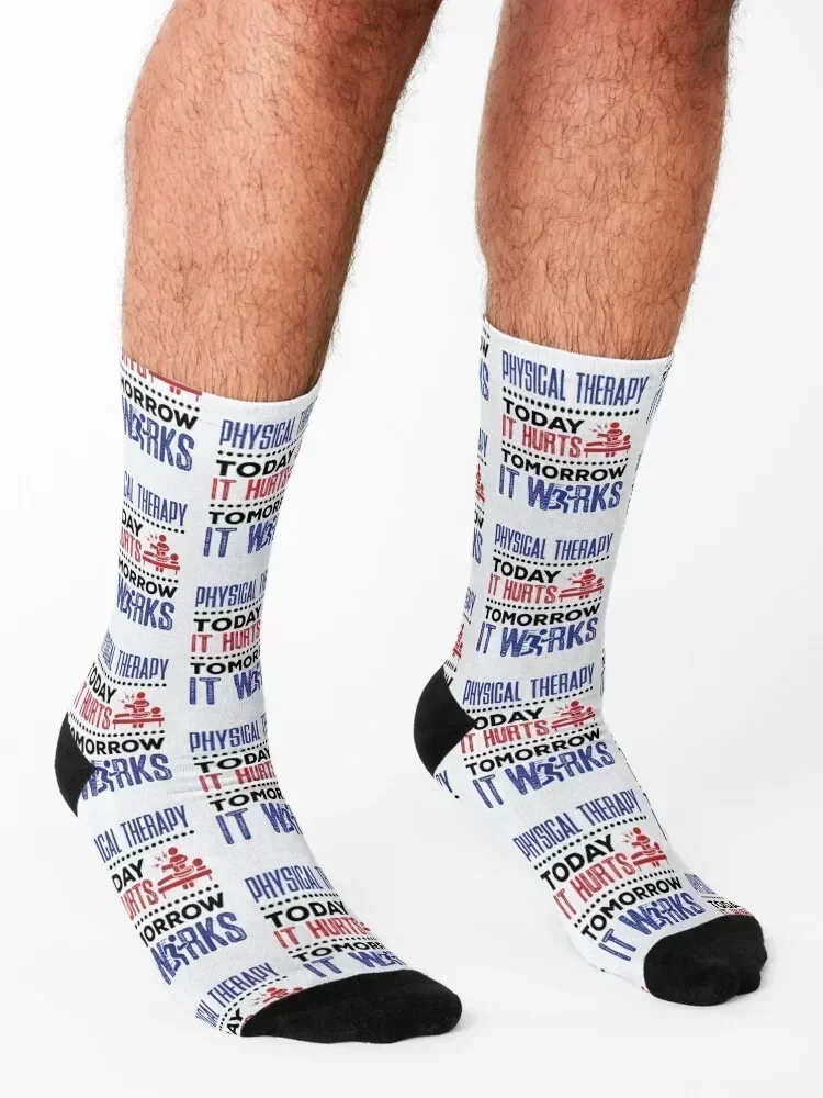 Physical Therapy Today It Hurts Tomorrow It Works Socks winter thermal fashionable designer essential Socks Women Men's
