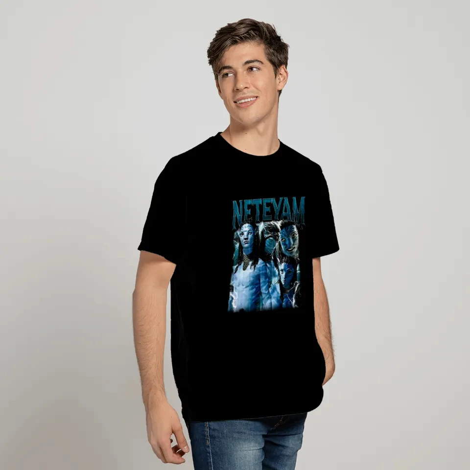 Avatar Pandora Sci-Fi Graphic T-Shirt Alien Creature Movie Print Unisex Tee, Fantasy Film Fan Casual Streetwear Short Sleeve Top