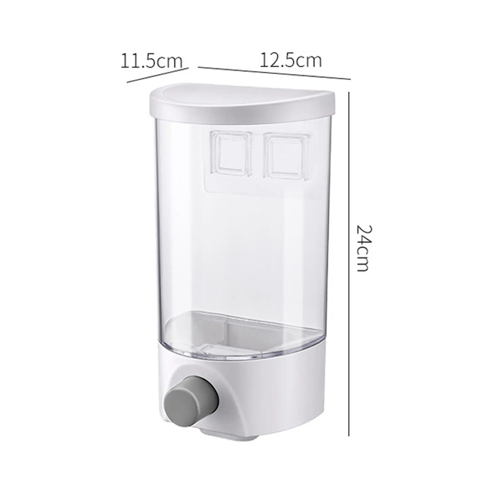 Grain Rice Storage Bucket Wall Mounted Clear Nuts Dry Food Dispenser Jar Box