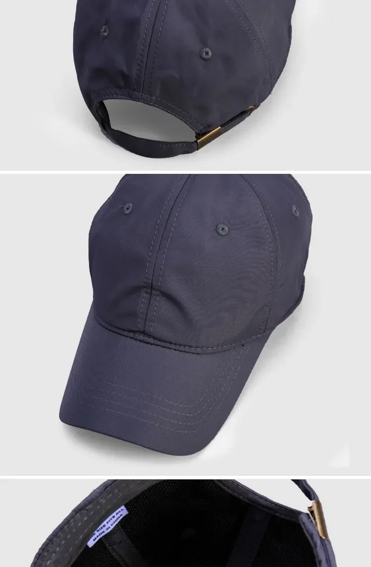 Brand Oohmy Baseballkappe, kleiner und großer Kopf, Übergröße, XXL, schnell trocknend, atmungsaktiv, Übergröße, verstellbar, weiche Oberseite, 56–60 cm, 60–63 cm – Detail 7