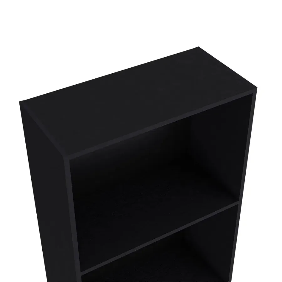 Black Office Bookcase Storage Shelving Unit Benzoni