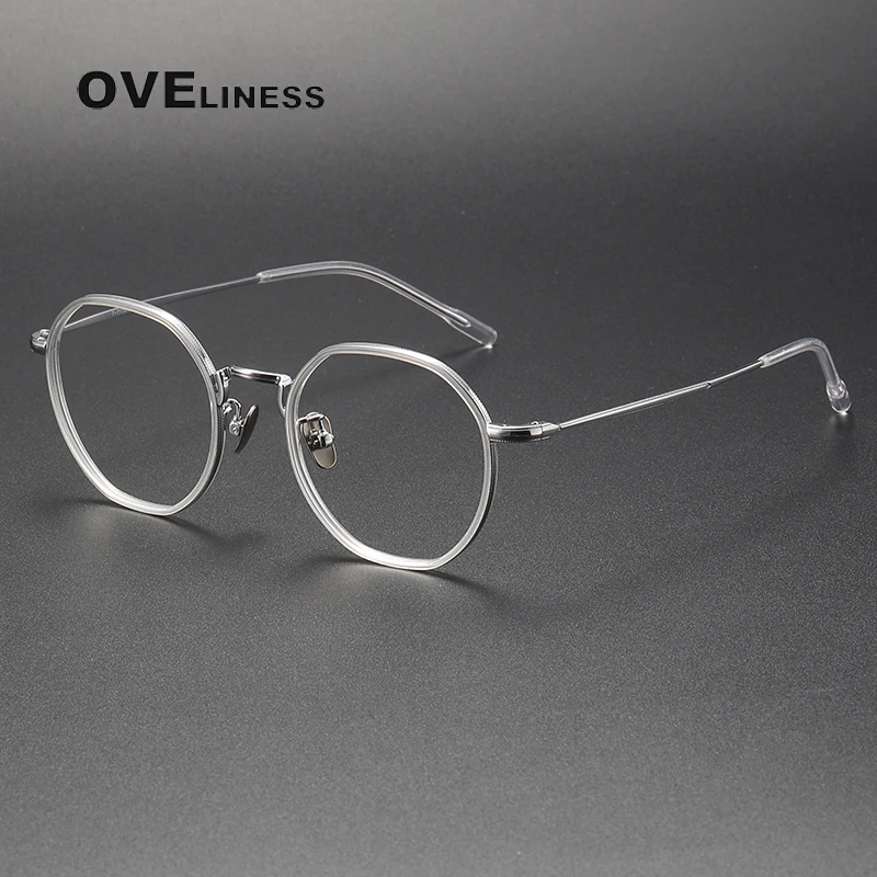 

Vintage Acetate Glasses Frame Men Round Luxury Myopia Prescription Optical Eyeglasses Frame Women Retro Korean Brand Eyewear