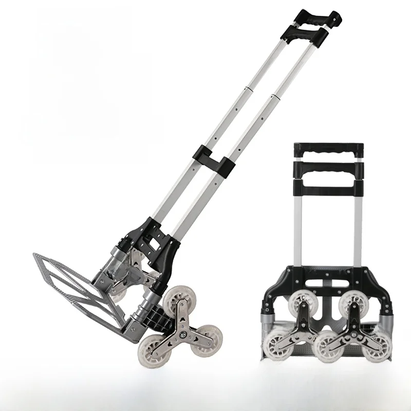 

Portable Aluminum Alloy Folding Hand-Pulled op Cart Lightweight Staing Lage Cart Home Use Hand-Pu Tru