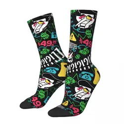 Calcetines divertidos y felices para hombre, frase de calcetín con Spamton, Retro, Harajuku, Deltarune, Hip Hop, patrón novedoso, Crew Crazy, regalo impreso