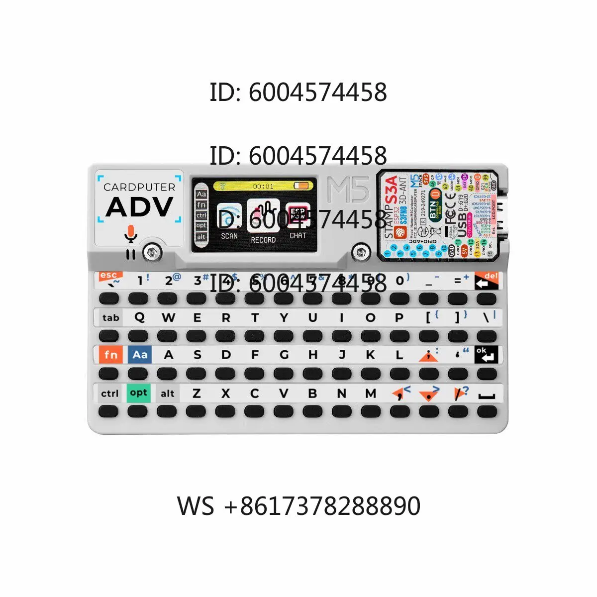 Official M5Stack Adv Card Computer 56 Keys Programmable Development Board Stamp-S3A