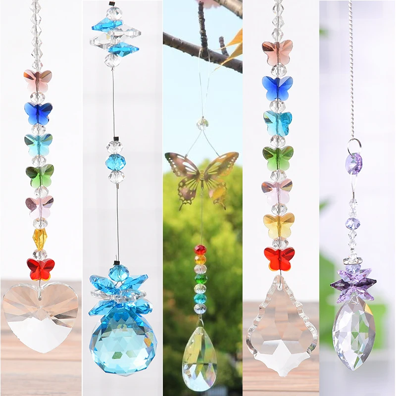 Crystal Sun Catchers Chandelier Crystals Ball Prism Pendant Rainbow Maker Hanging Chakra Cascade Suncatcher Home Garden decor