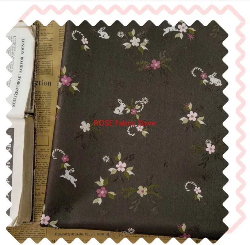 Tessuto jacquard tinto in filo classico marrone da 1 metro, abito da donna autunno inverno, borsa cosmetica, semplice tessuto da cucito decorativo